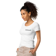 Load image into Gallery viewer, Women’s white organic t-shirt (new logo)